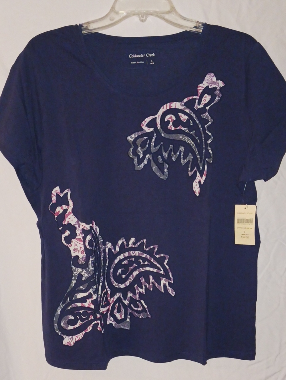 Cold Water Creek Women's Dark Blue Shirt